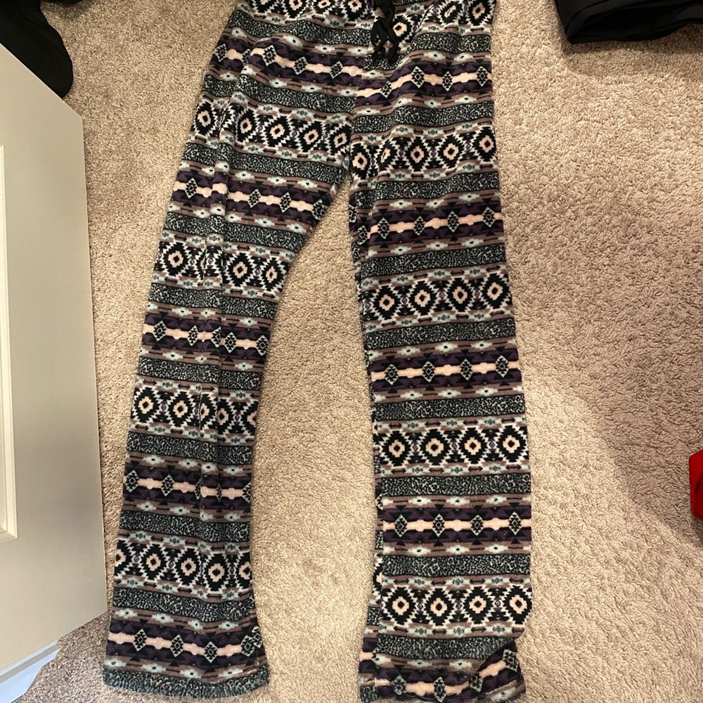 Chic Patterned Flare Women's Pants
